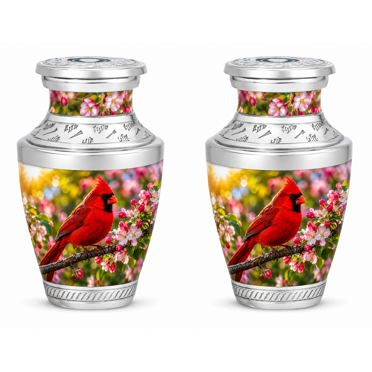 Cardinal Bird Cremation Urn for Ashes