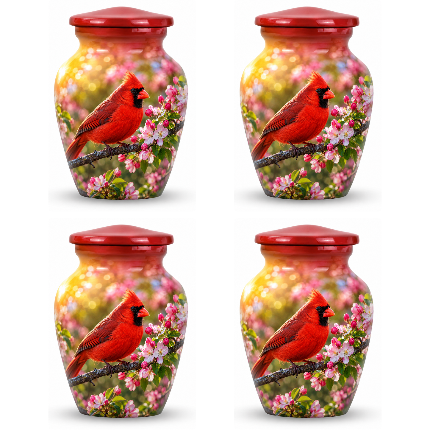 Cardinal Bird Cremation Urn for Ashes