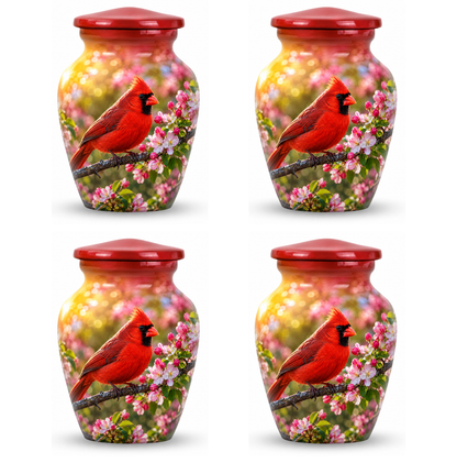 Cardinal Bird Cremation Urn for Ashes