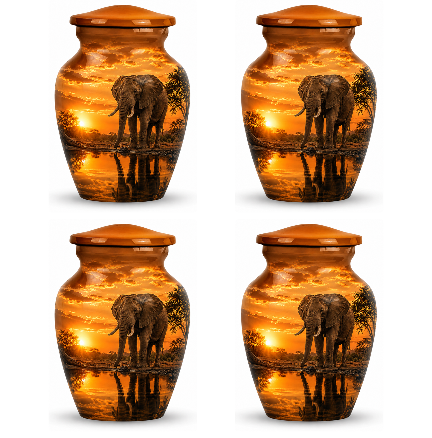African Elephant Cremation Urn For Ashes
