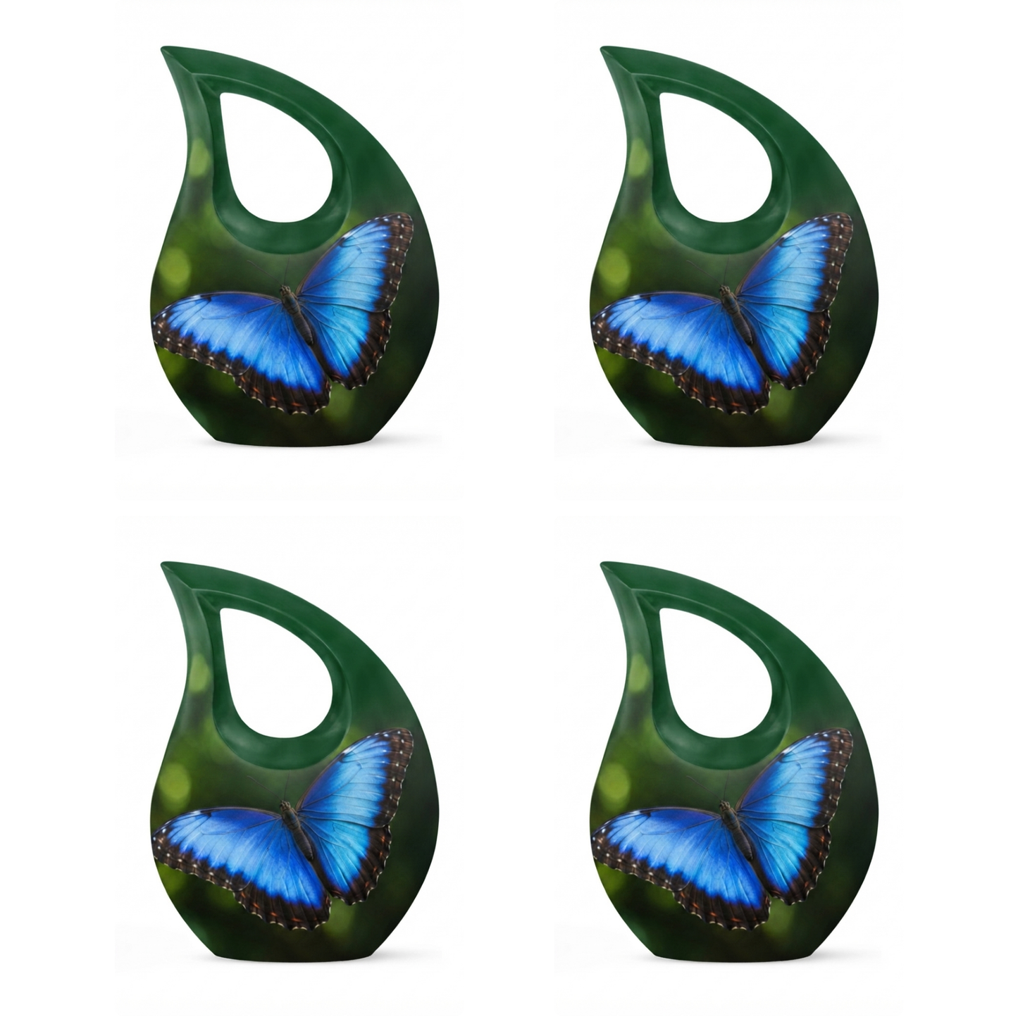 Blue Morpho Butterfly Cremation Urn for Ashes