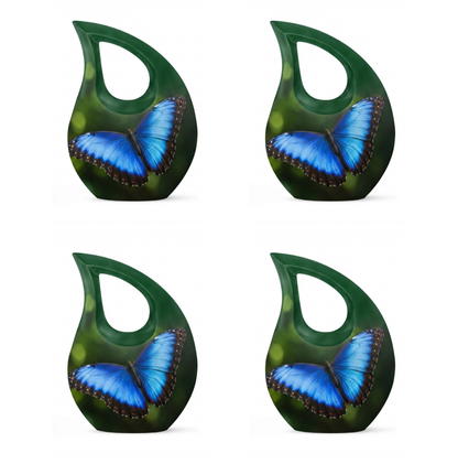Blue Morpho Butterfly Cremation Urn for Ashes
