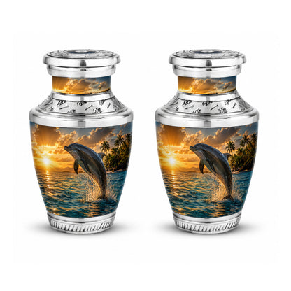 Blue Dolphin Cremation Urn