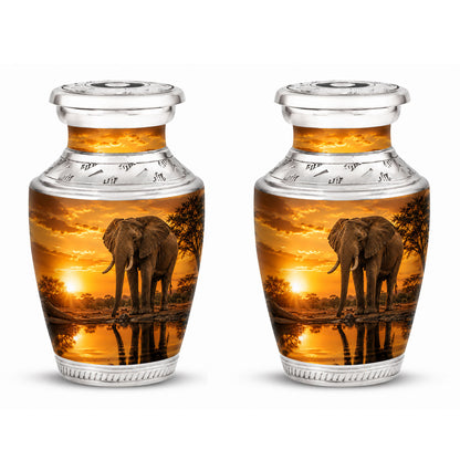 African Elephant Cremation Urn For Ashes