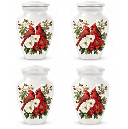 Red Cardinal Couple Urn for Ashes