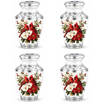 Red Cardinal Couple Urn for Ashes