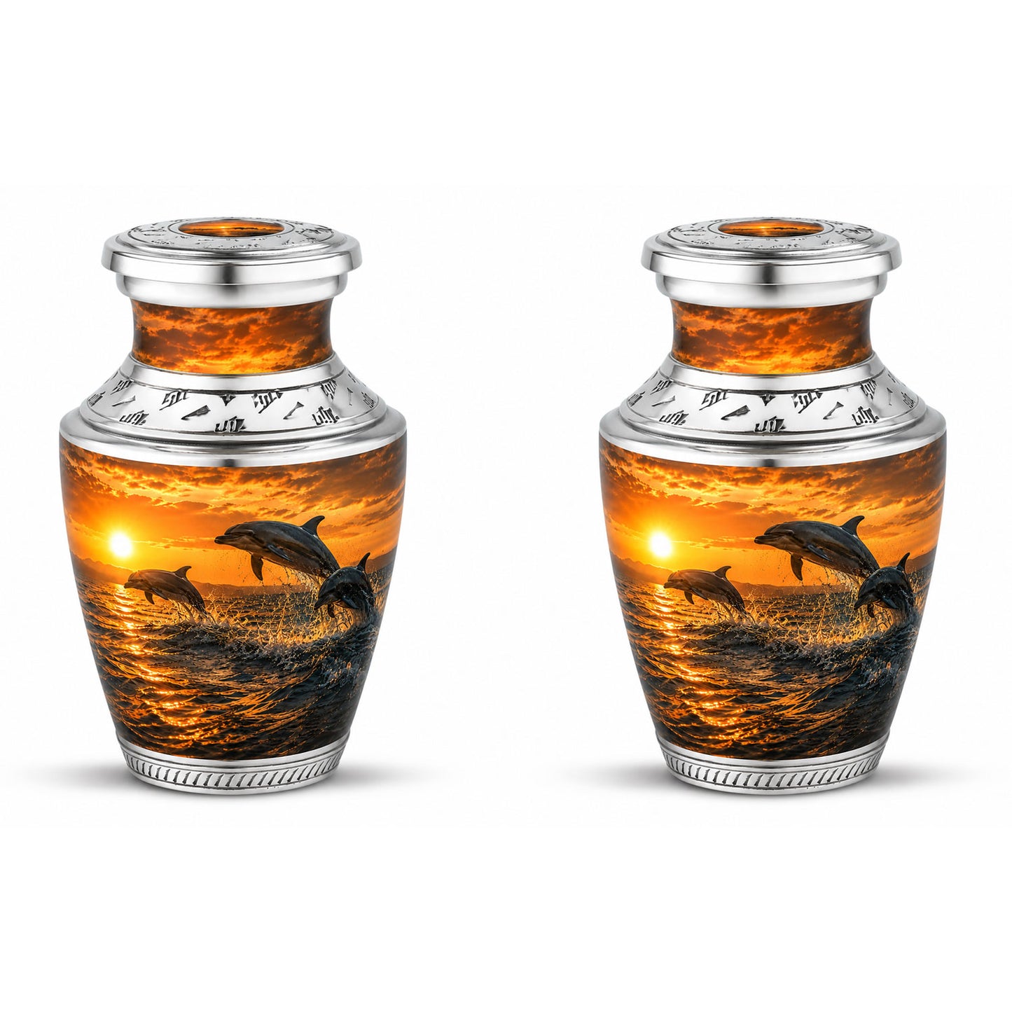 Oceanic Dolphin Family Cremation Urn