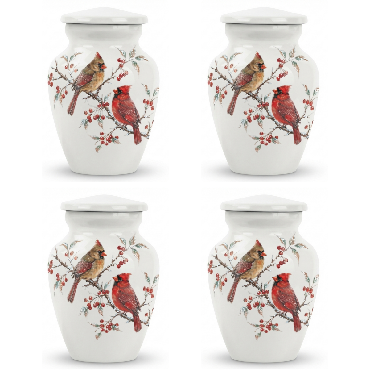 Cardinal Couple Urn for Ashes
