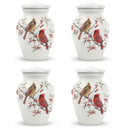 Cardinal Couple Urn for Ashes