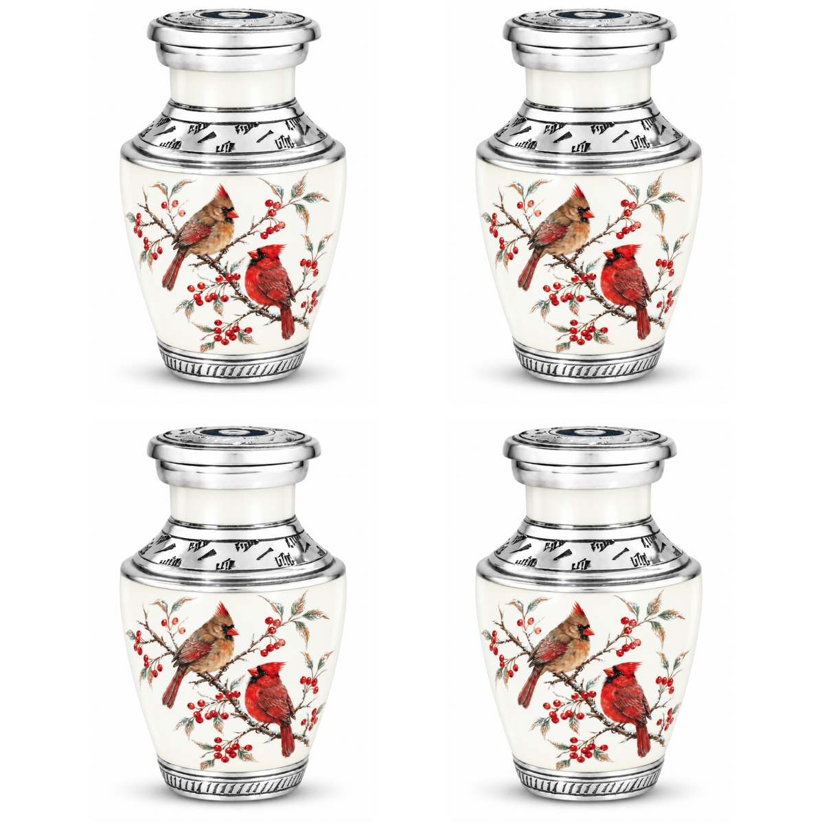 Cardinal Couple Urn for Ashes