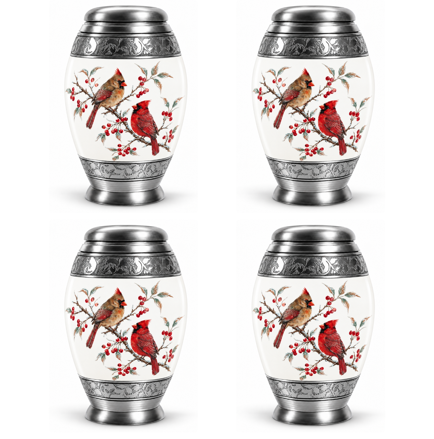 Cardinal Couple Urn for Ashes