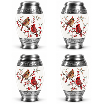 Cardinal Couple Urn for Ashes