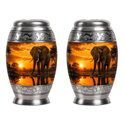 African Elephant Cremation Urn For Ashes
