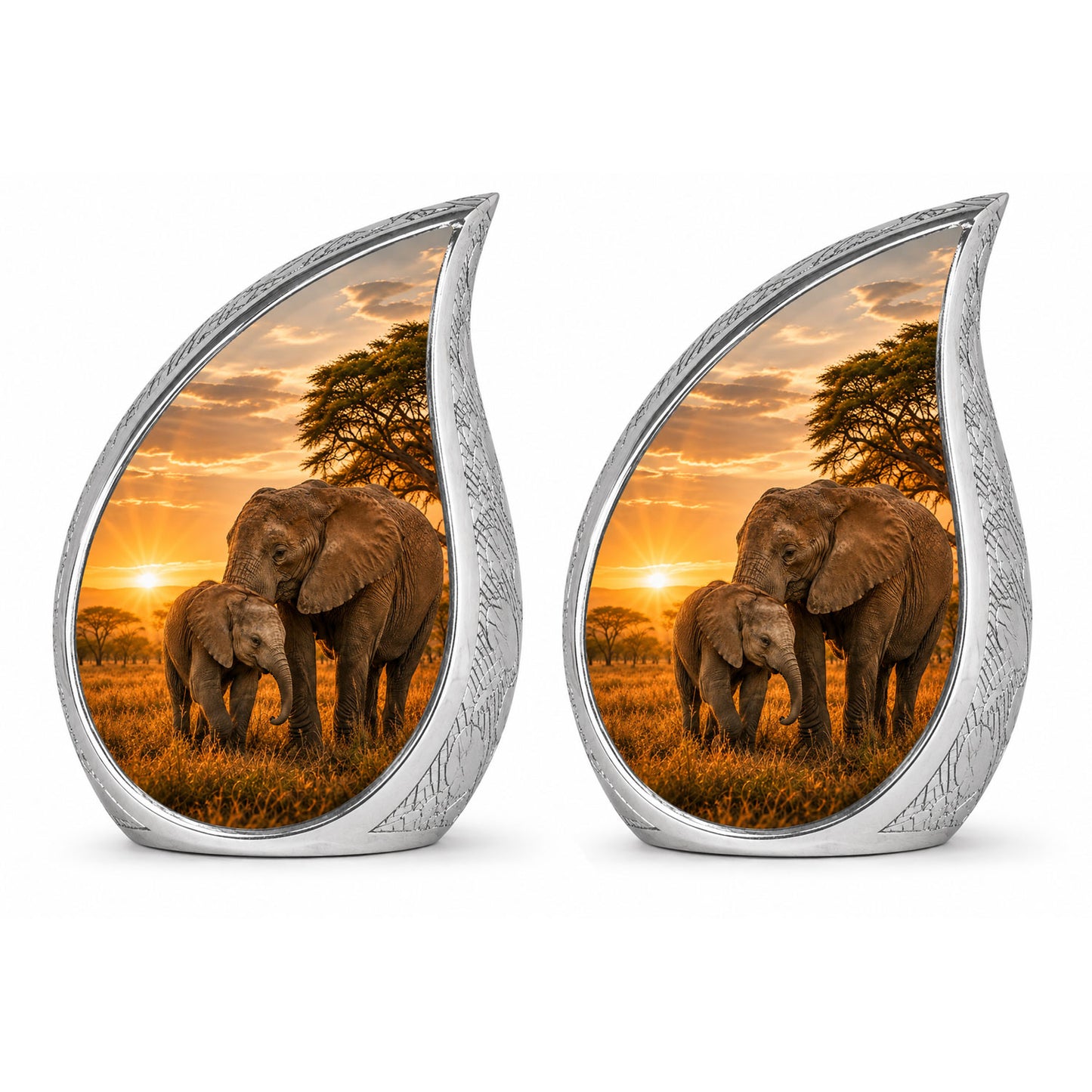 Elephant Family Cremation Urn For Ashes