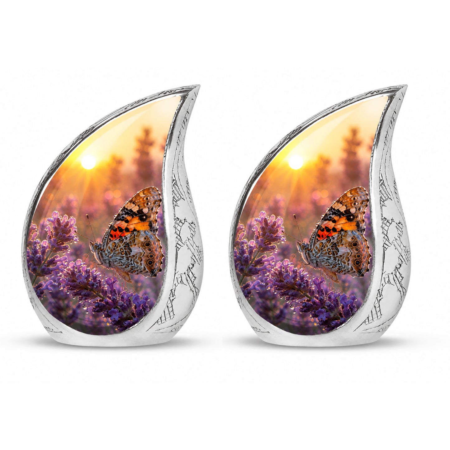 Lavender Fields Butterfly Cremation Urn