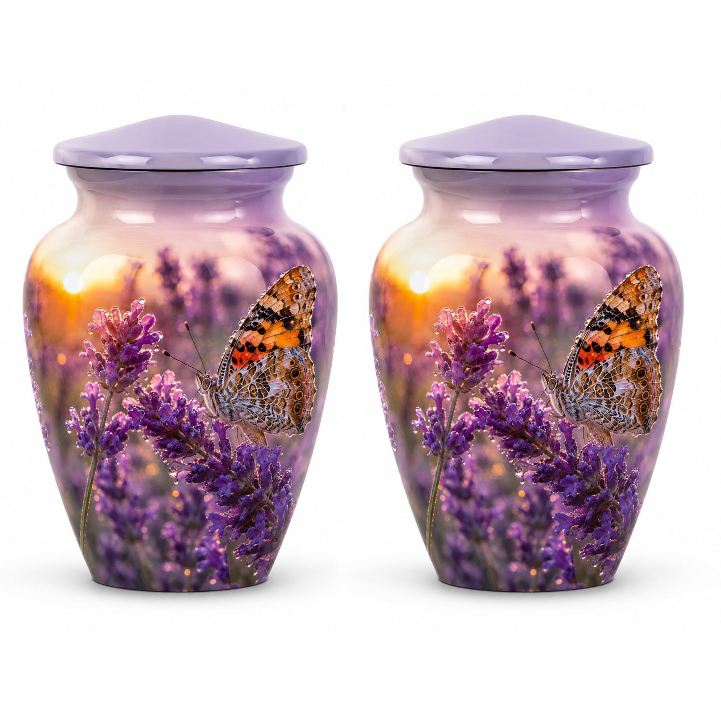 Lavender Fields Butterfly Cremation Urn