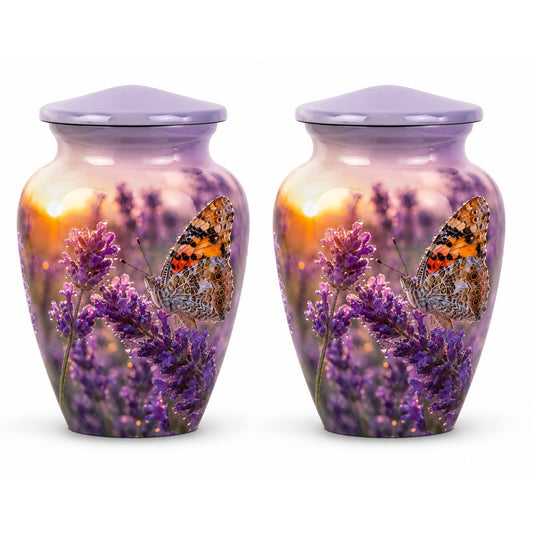 Lavender Fields Butterfly Cremation Urn