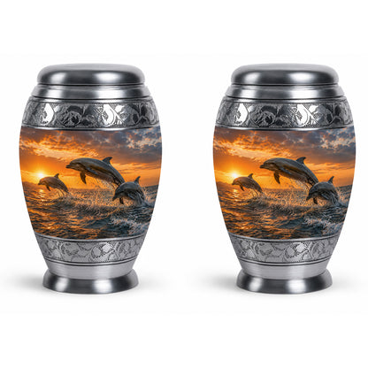 Oceanic Dolphin Family Cremation Urn