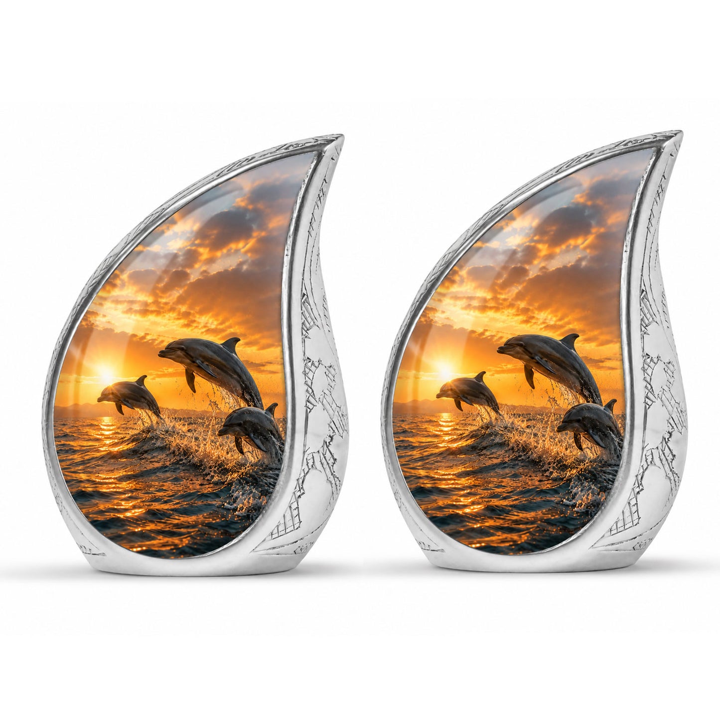 Oceanic Dolphin Family Cremation Urn
