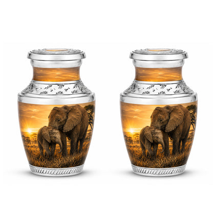 Elephant Family Cremation Urn For Ashes