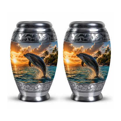 Blue Dolphin Cremation Urn
