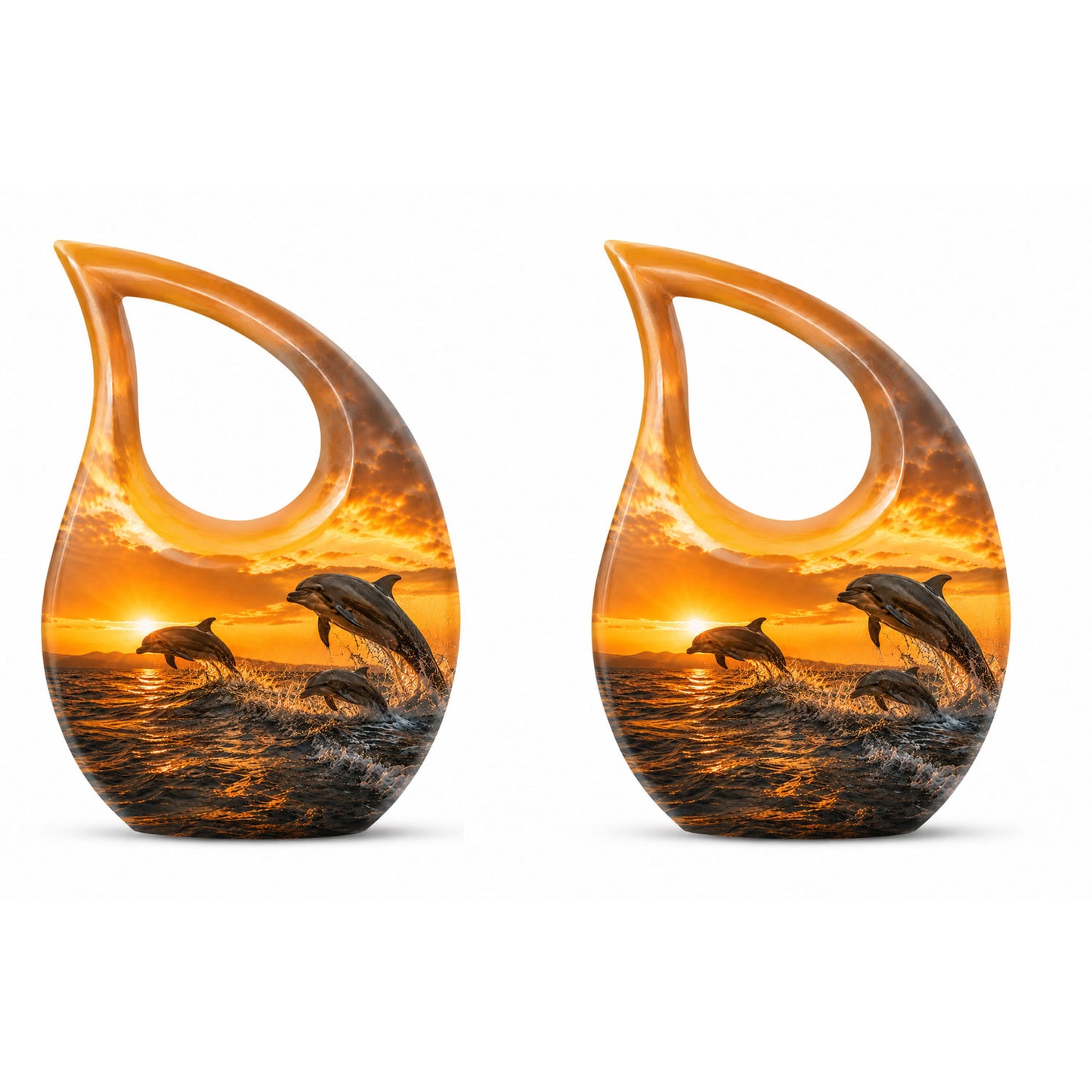 Oceanic Dolphin Family Cremation Urn