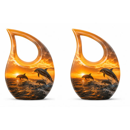 Oceanic Dolphin Family Cremation Urn