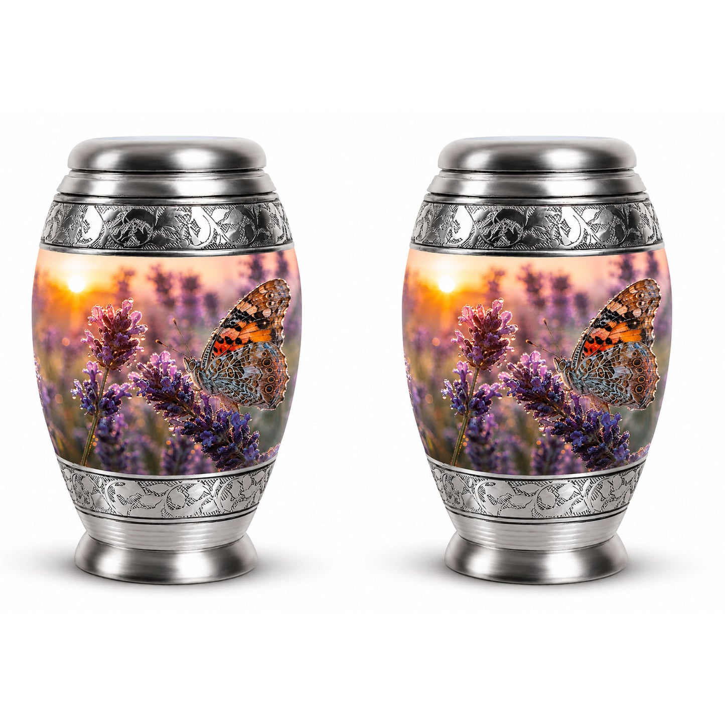 Lavender Fields Butterfly Cremation Urn