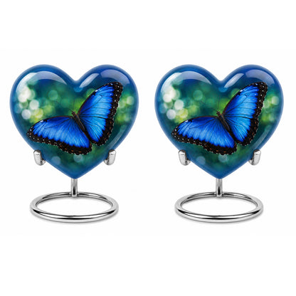 Blue Morpho Butterfly Cremation Urn for Ashes