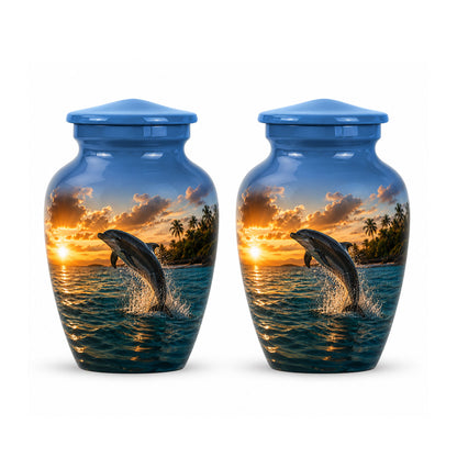 Blue Dolphin Cremation Urn