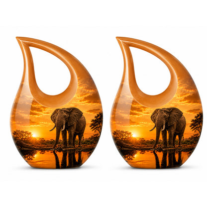 African Elephant Cremation Urn For Ashes