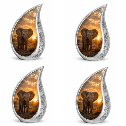 Baby Elephant Teardrop Cremation Urn For Ashes