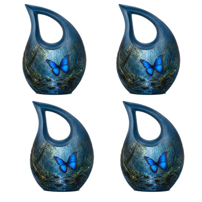 Blue Butterfly Cremation Urn for Ashes