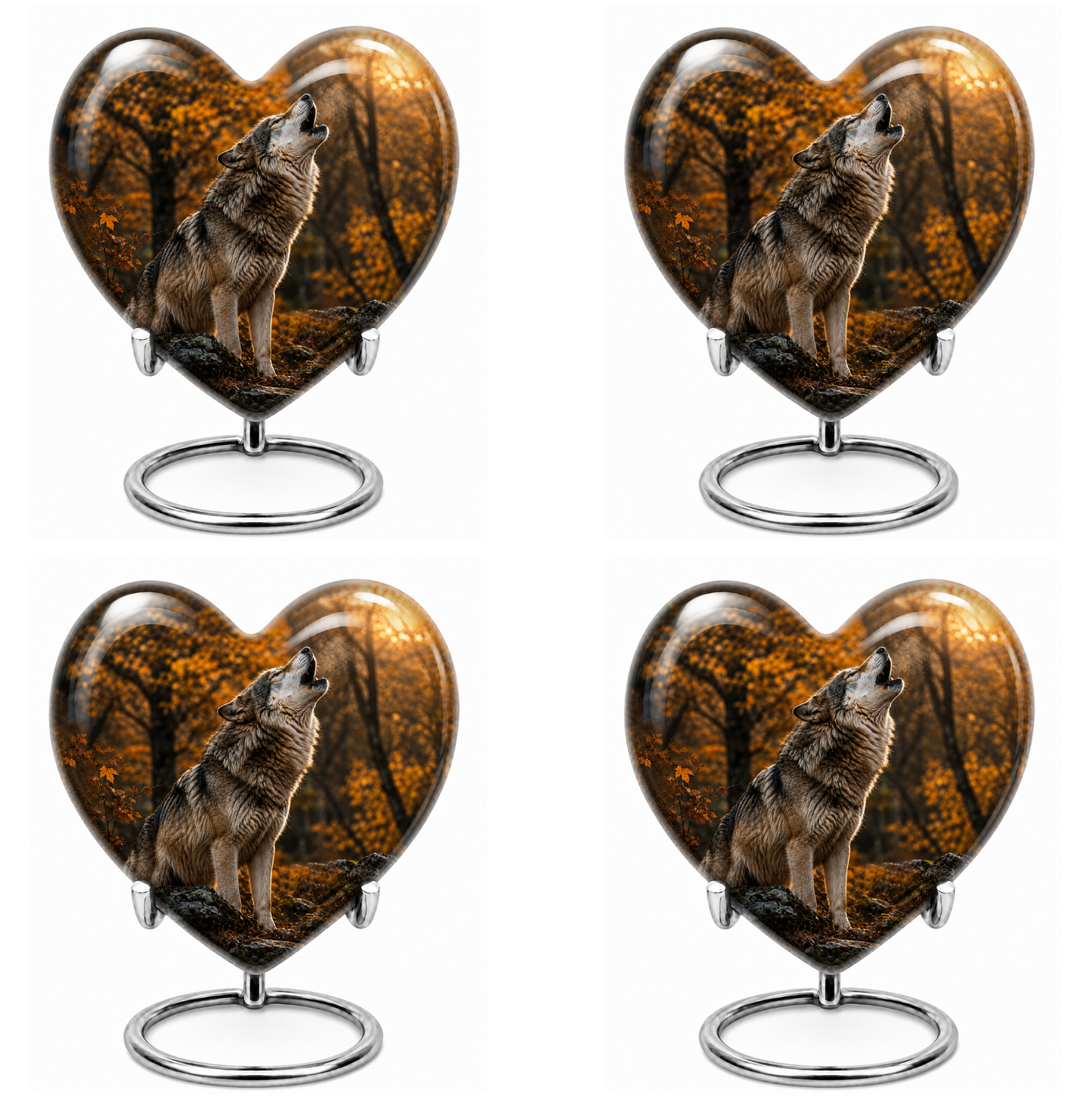 Howling Wolf Cremation Urn for Human Ashes