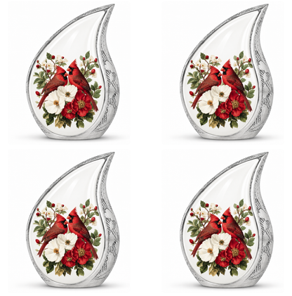 Red Cardinal Couple Urn for Ashes
