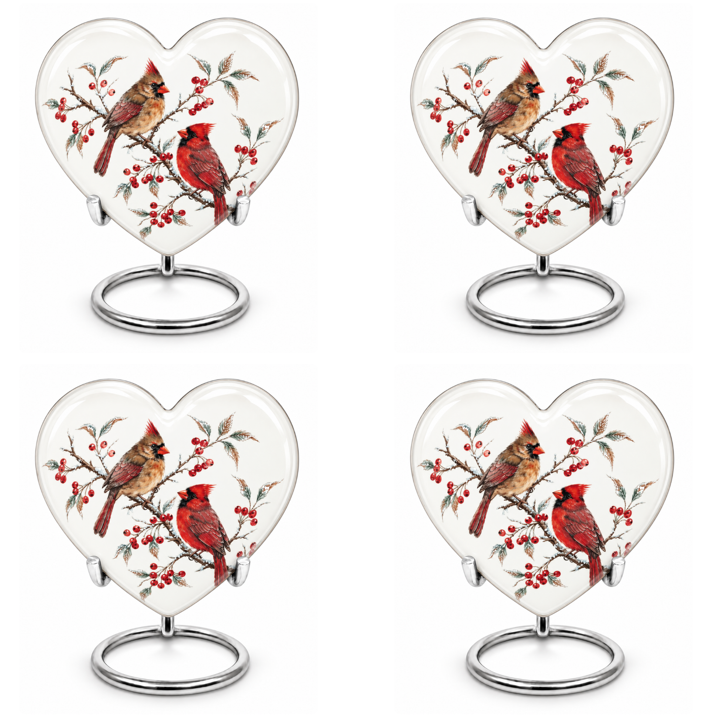Cardinal Couple Urn for Ashes