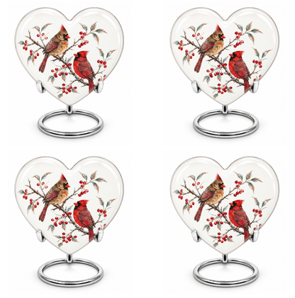 Cardinal Couple Urn for Ashes