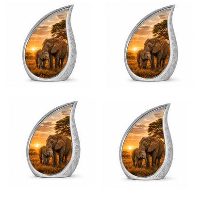 Elephant Family Cremation Urn For Ashes