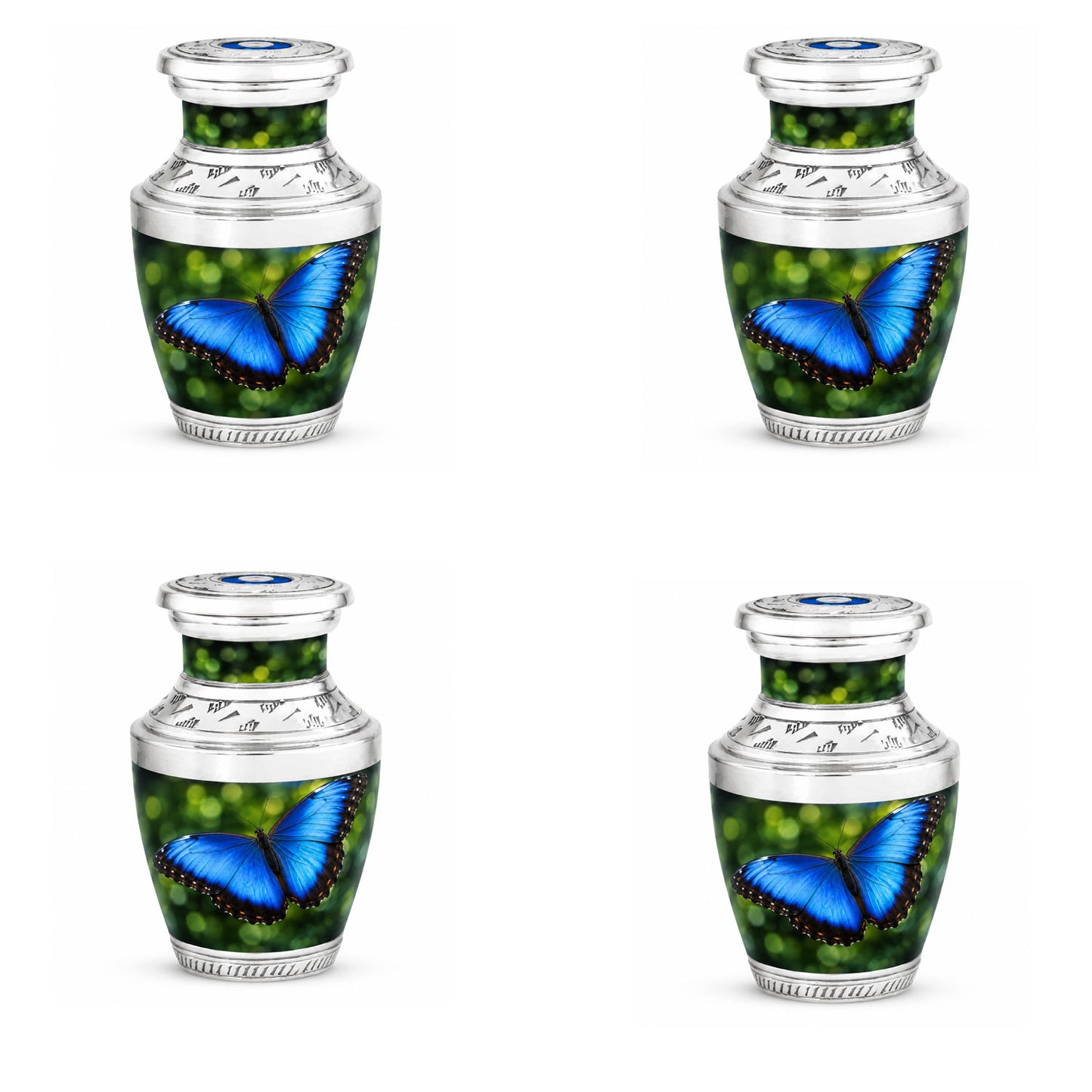 Blue Morpho Butterfly Cremation Urn for Ashes