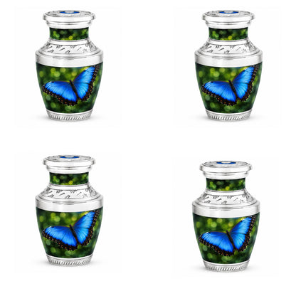 Blue Morpho Butterfly Cremation Urn for Ashes