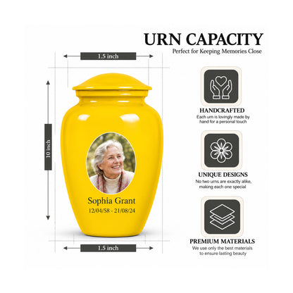 Custom Cremation Urn – Classic Gold Urn for Human Ashes