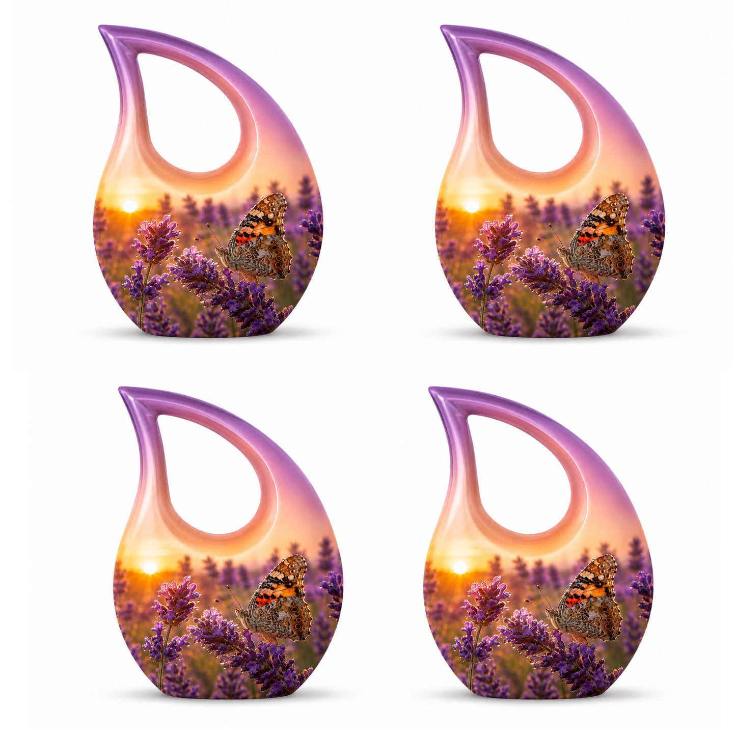 Lavender Fields Butterfly Cremation Urn