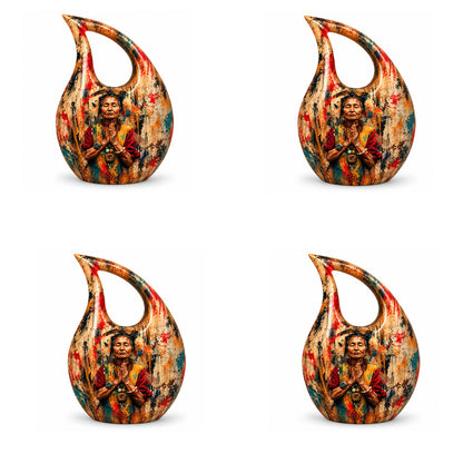 American Elder Women Prayer Cremation Urn for Ashes