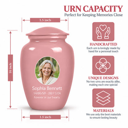Custom Cremation Urn – Classic Pink Urn for Ashes
