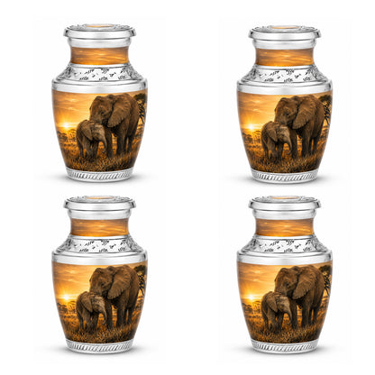 Elephant Family Cremation Urn For Ashes