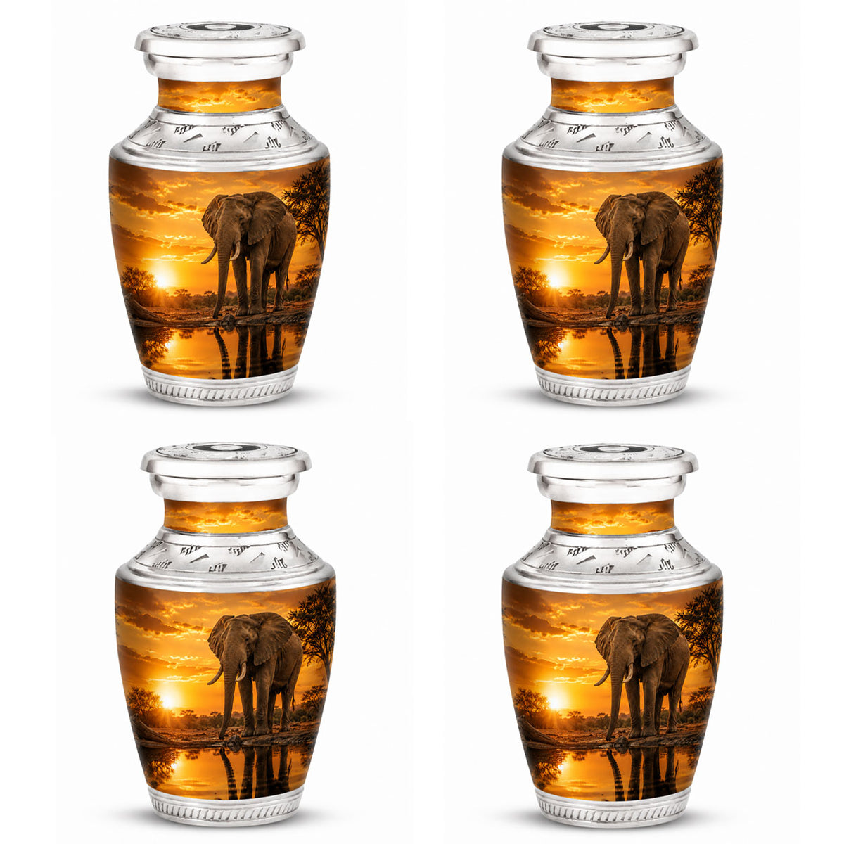African Elephant Cremation Urn For Ashes
