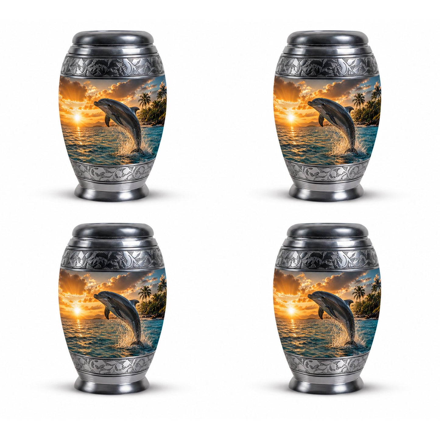 Blue Dolphin Cremation Urn