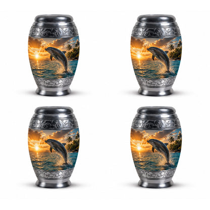 Blue Dolphin Cremation Urn