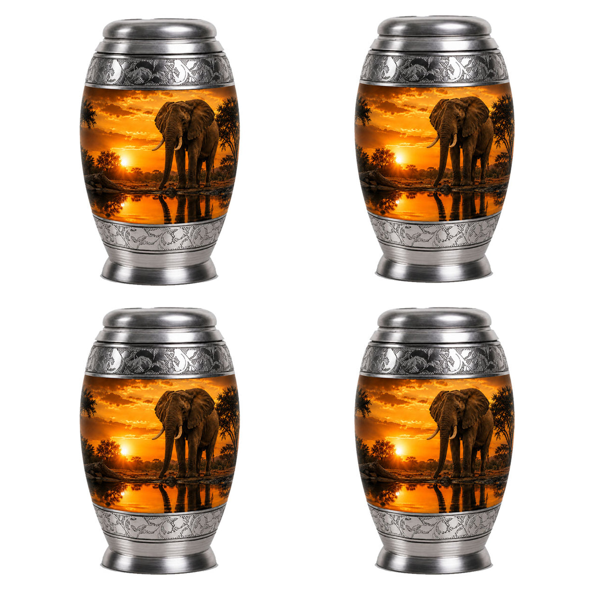 African Elephant Cremation Urn For Ashes