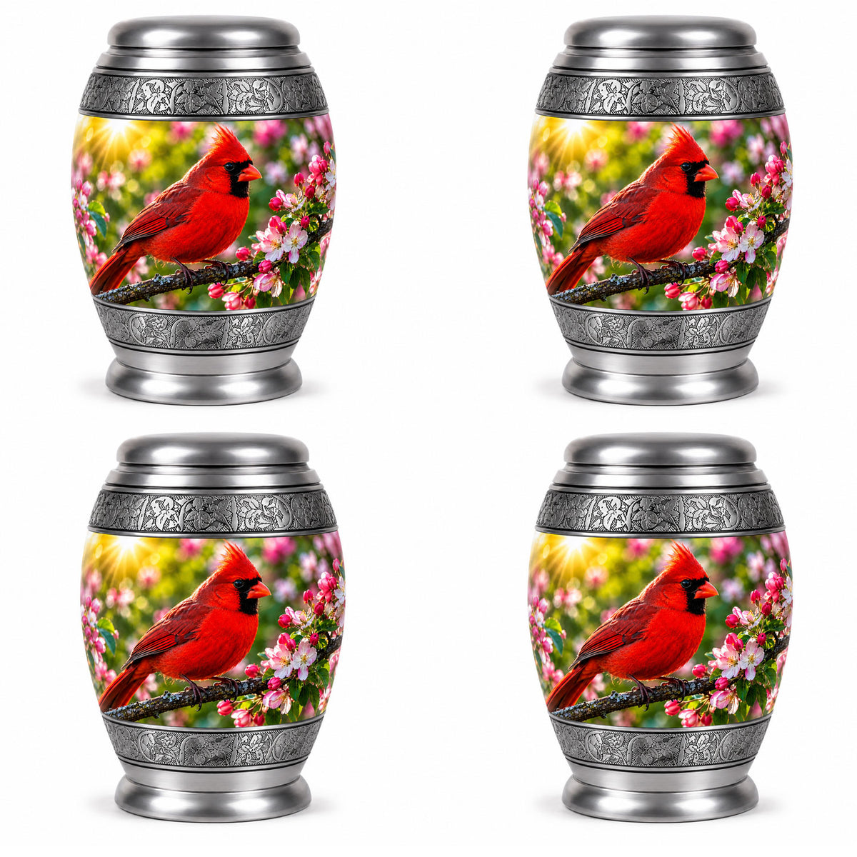 Cardinal Bird Cremation Urn for Ashes